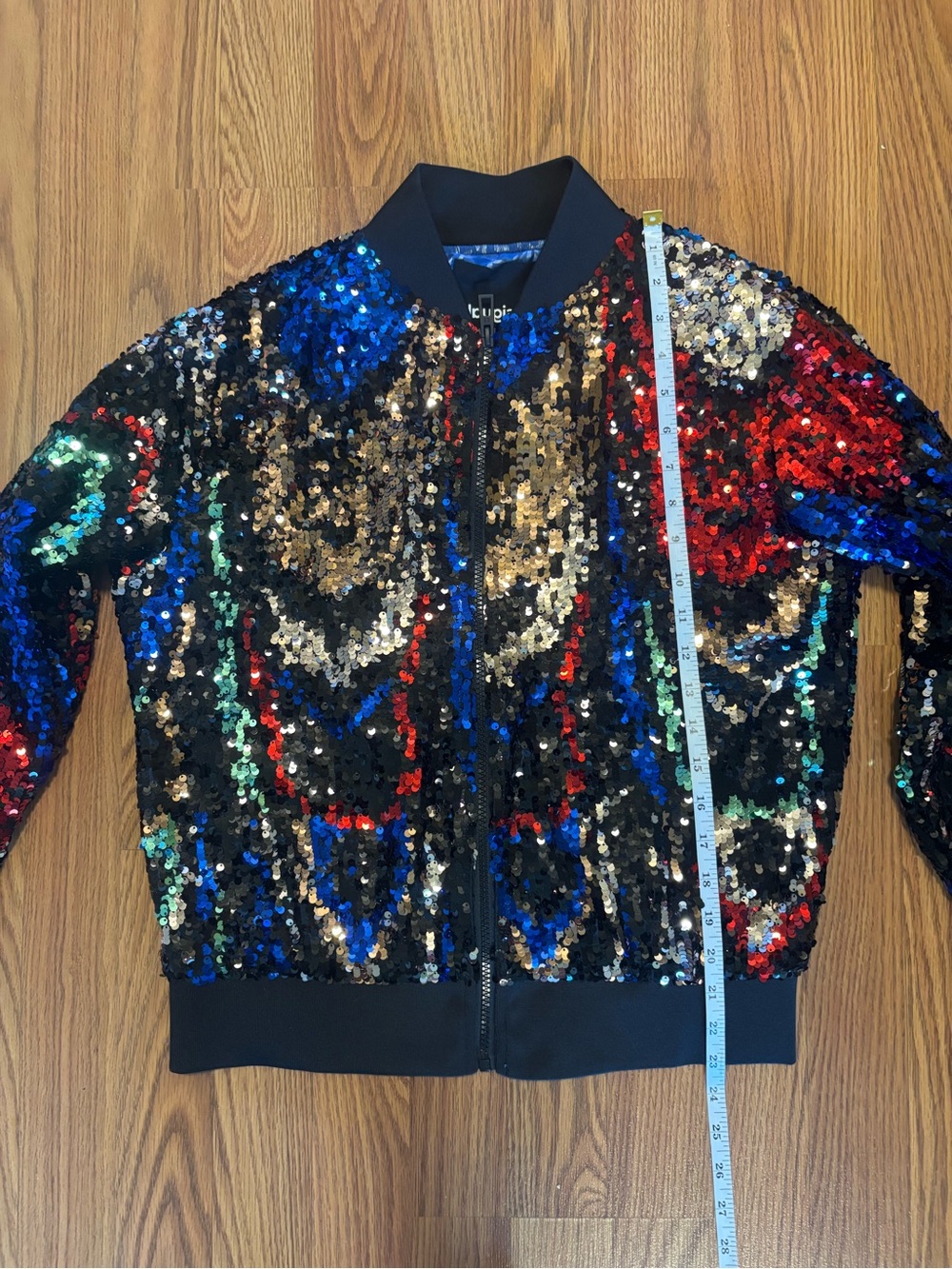 ✨ Stunning Desigual Multi-Color Sequin Bomber Jacket ✨ - Picture 6 of 12